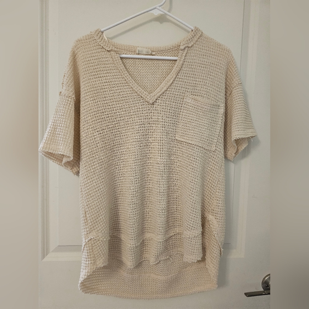 Knitted cream top